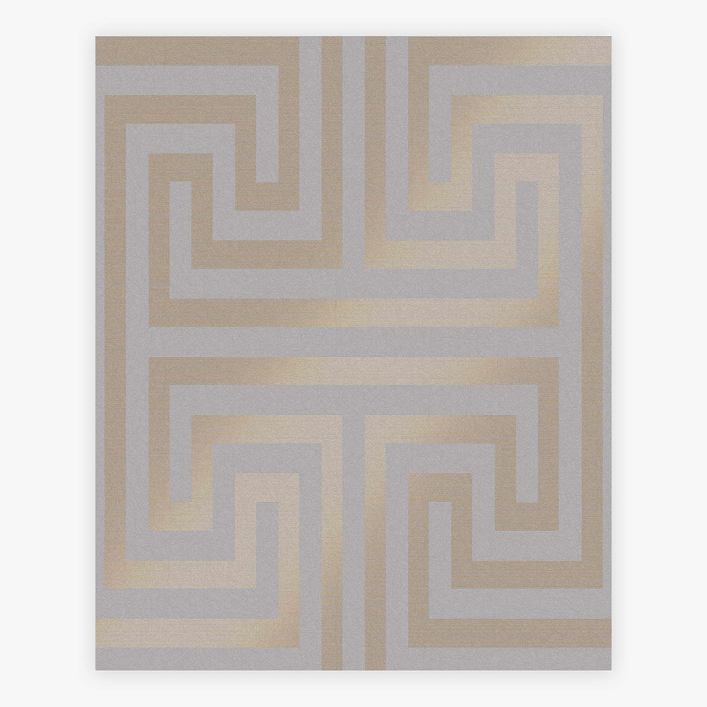 Tapet NEXT Metallic Greek Key Grey