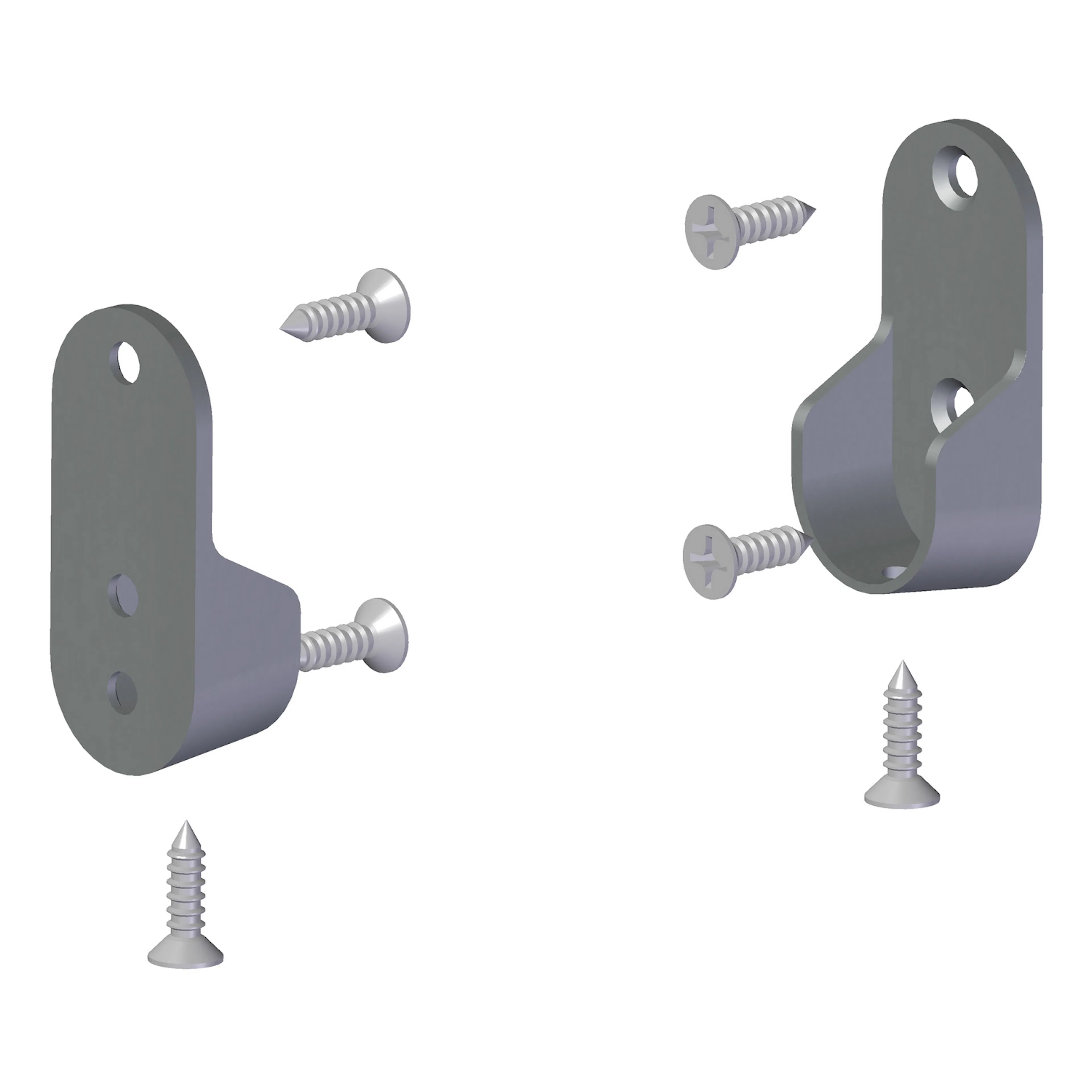 Klädstångsfäste Lundbergs Vägg Wide 2-Pack