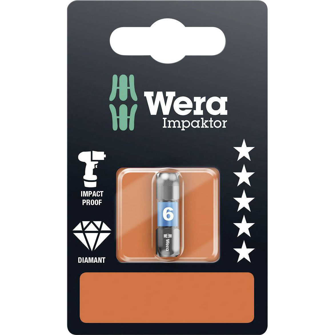 Kraftbits Wera 840/1 Imp Dc Hex 6 X 25Mm Sb Sis