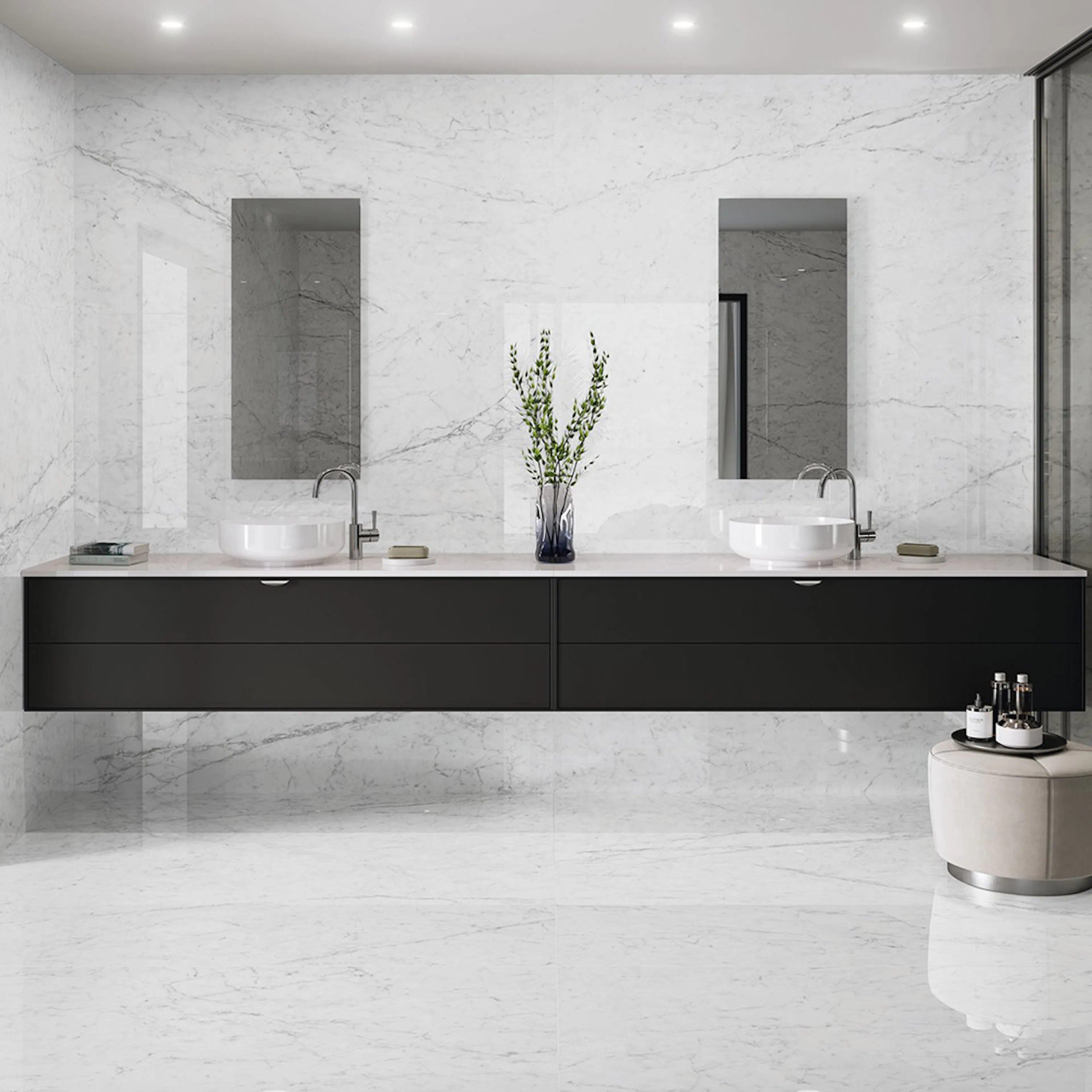Klinker Lhådös Carrara Marmor Blank 60x120 cm