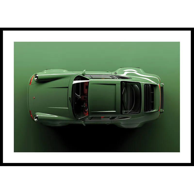 Retro Porsche 911 Green 30x40 30x40 cm