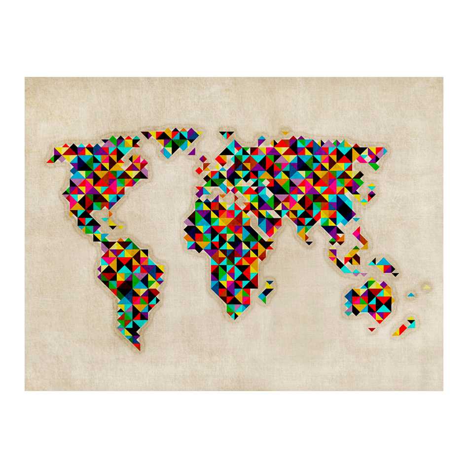 Fototapet Arkiio World Map A Kaleidoscope Of Colors