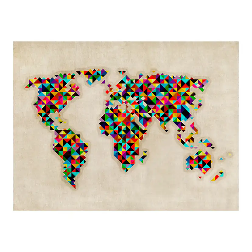 Fototapet Arkiio World Map A Kaleidoscope Of Colors