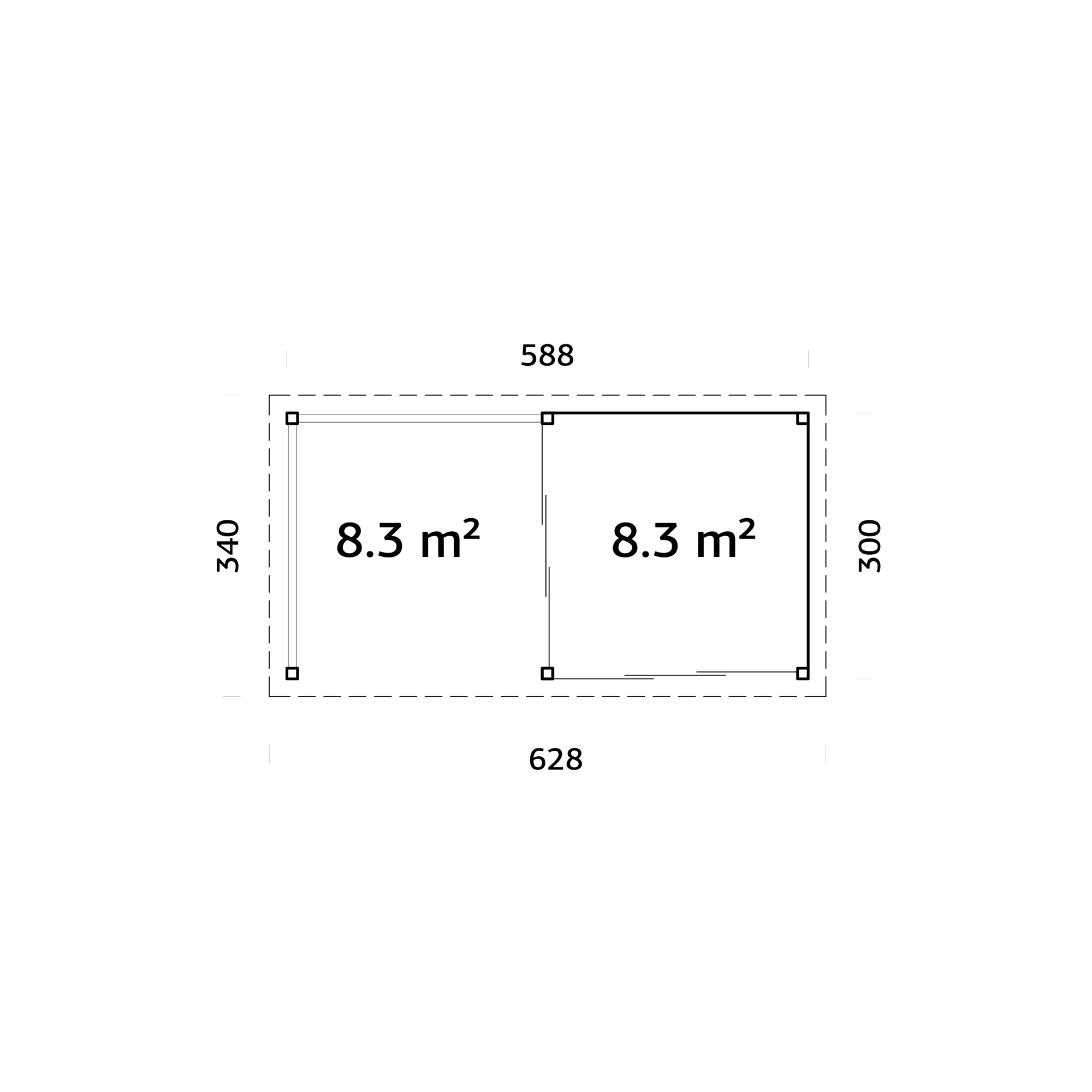 Uterum Palmako Lenna 16,6 m2 Set 703 Slide Plus