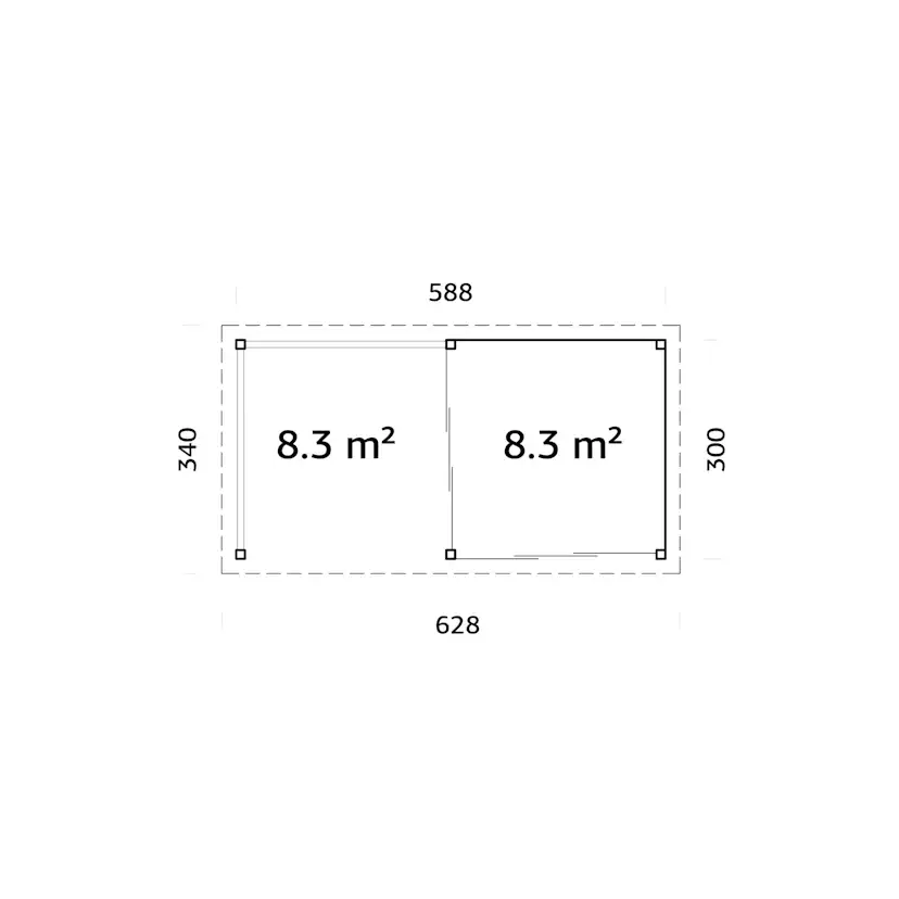 Uterum Palmako Lenna 16,6 m2 Set 703 Slide Plus