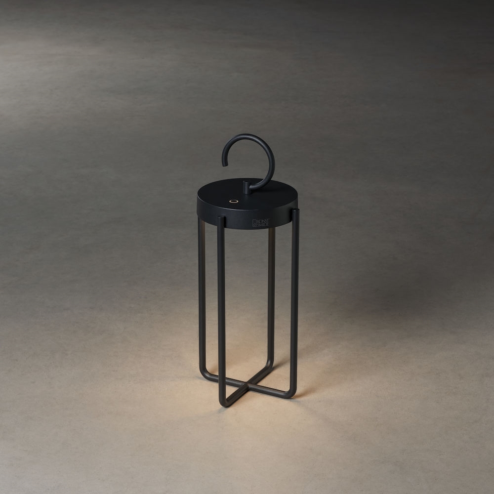 Lanterna Gnosjö Konstsmide Manorola Svart USB 39 cm