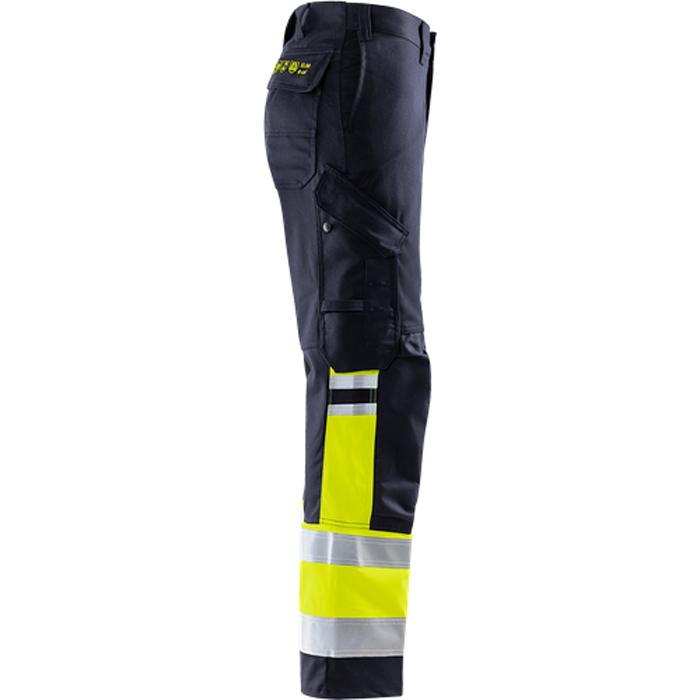 Flamestat byxa stretch 2162 ATHF, kl 1 Storlek: C148, Gul/Marinblå
