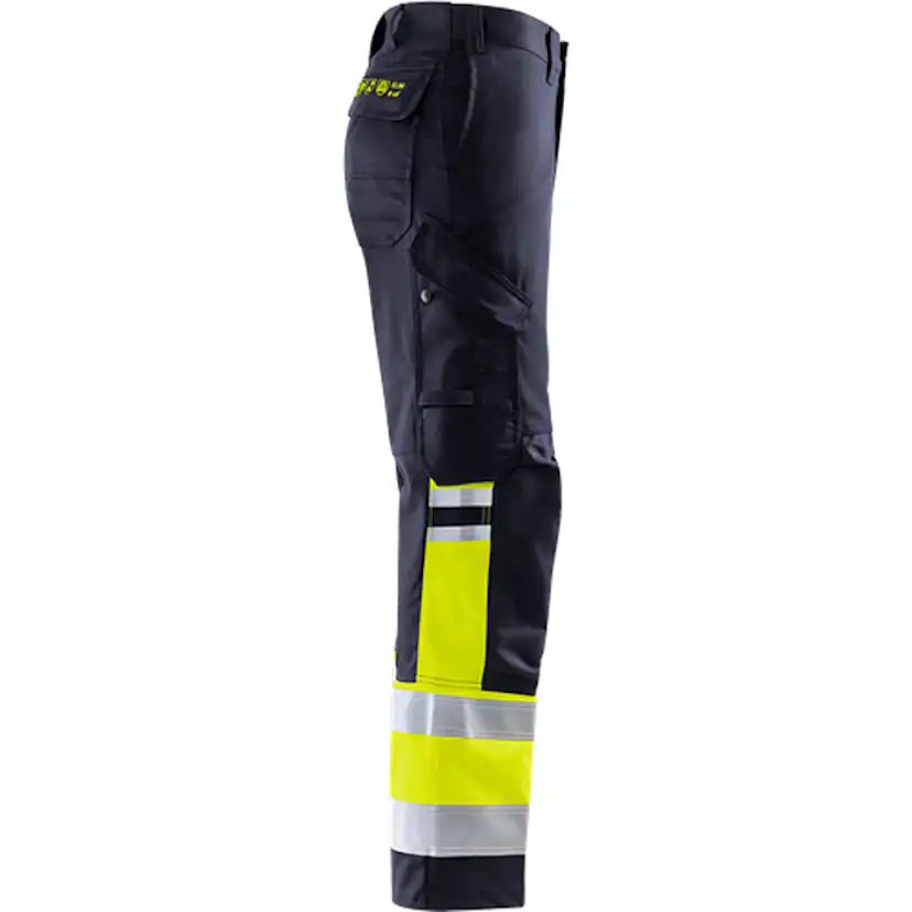Flamestat byxa stretch 2162 ATHF, kl 1 Storlek: D96, Gul/Marinblå