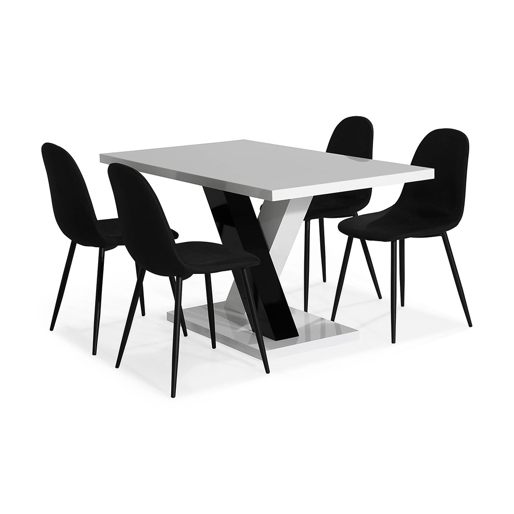 Matgrupp In Living Cesi 140 med 4 Nibe Stolar