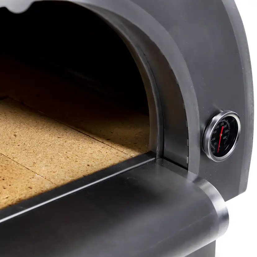 Pizzaugn Metalcraft Milano Vedeldad i Rostfritt Stål med Sidobord