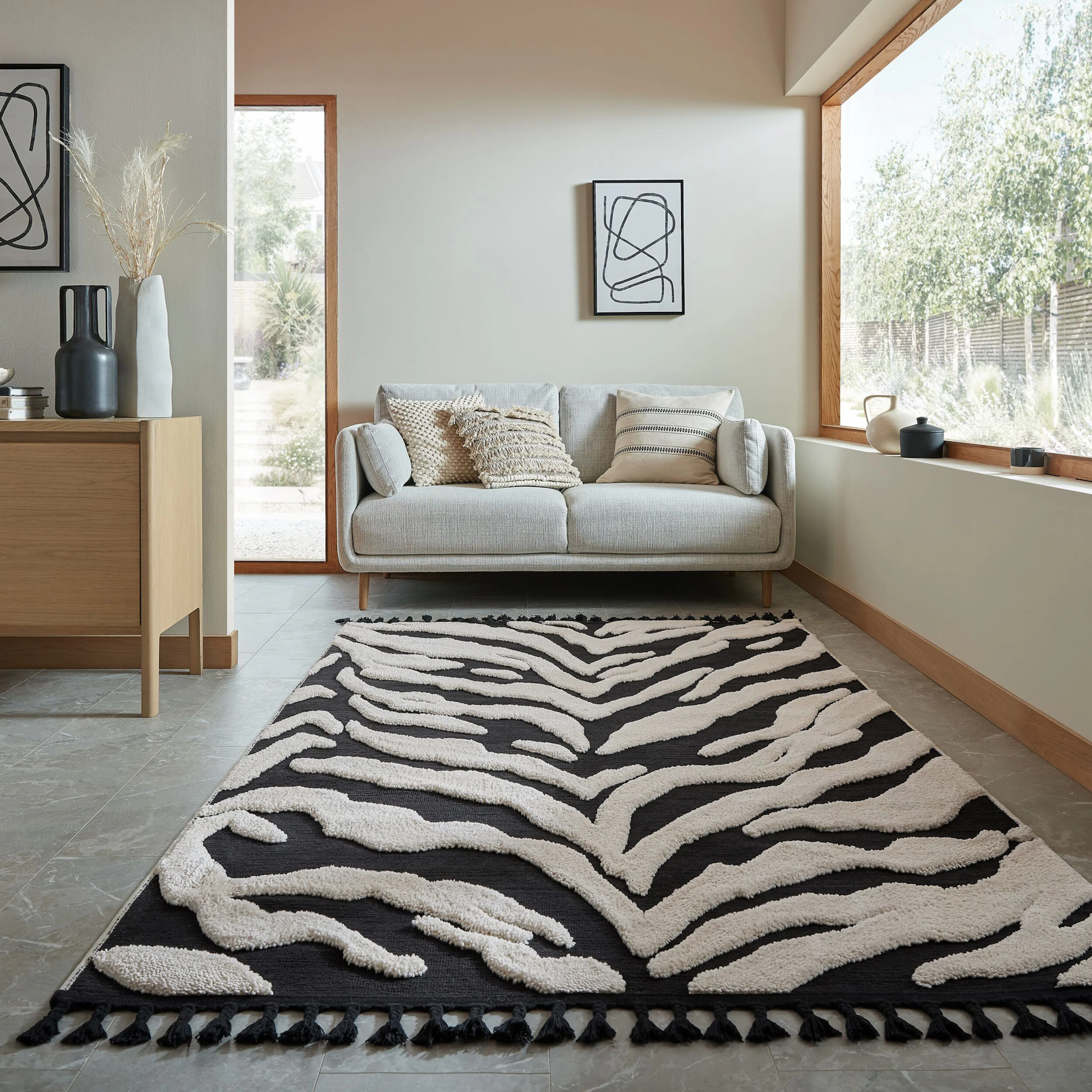Rektangulär Matta Flair Rugs Esra Zebra