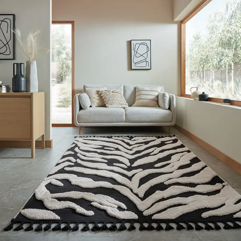 Rektangulär Matta Flair Rugs Esra Zebra
