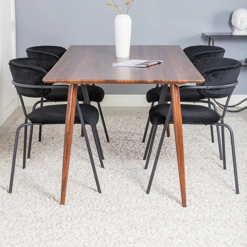 Matgrupp Venture Home Pobbie med 4 Aris Stolar Sammet