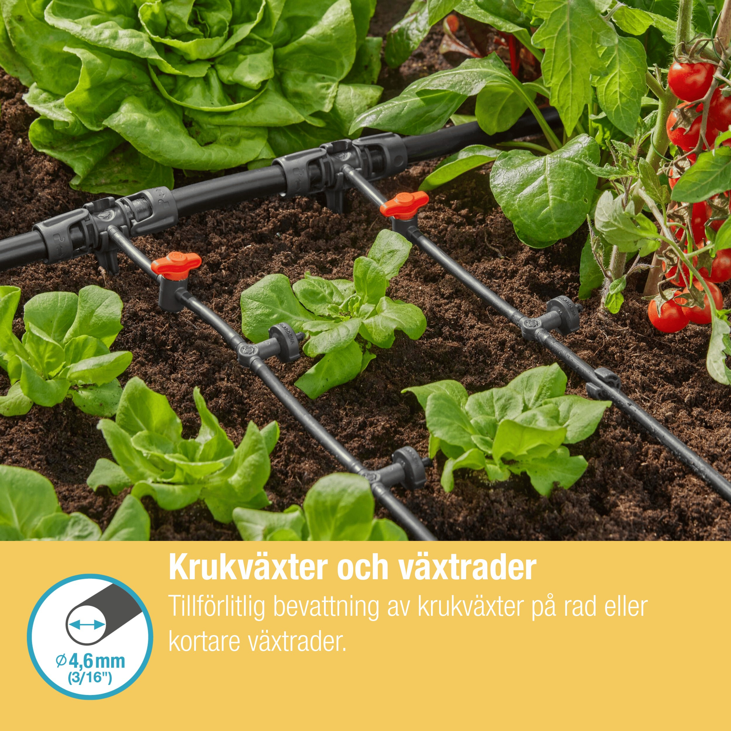 Droppspridare Gardena Micro-Drip Inline 2 l/h Tryckreglerande