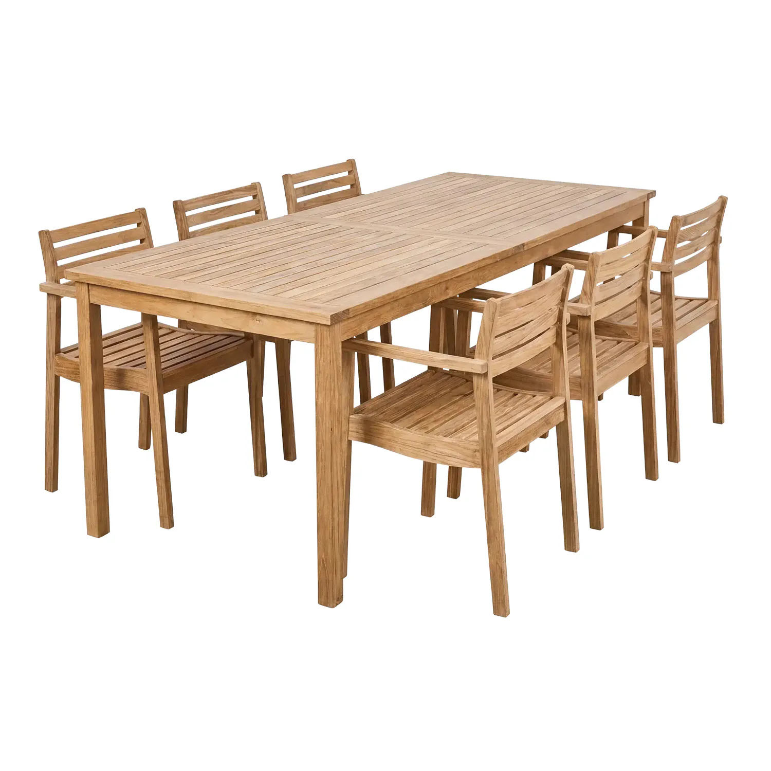 Trädgårdsgrupp Cinas Rosenholm Teak Matgrupp med 6 Stolar