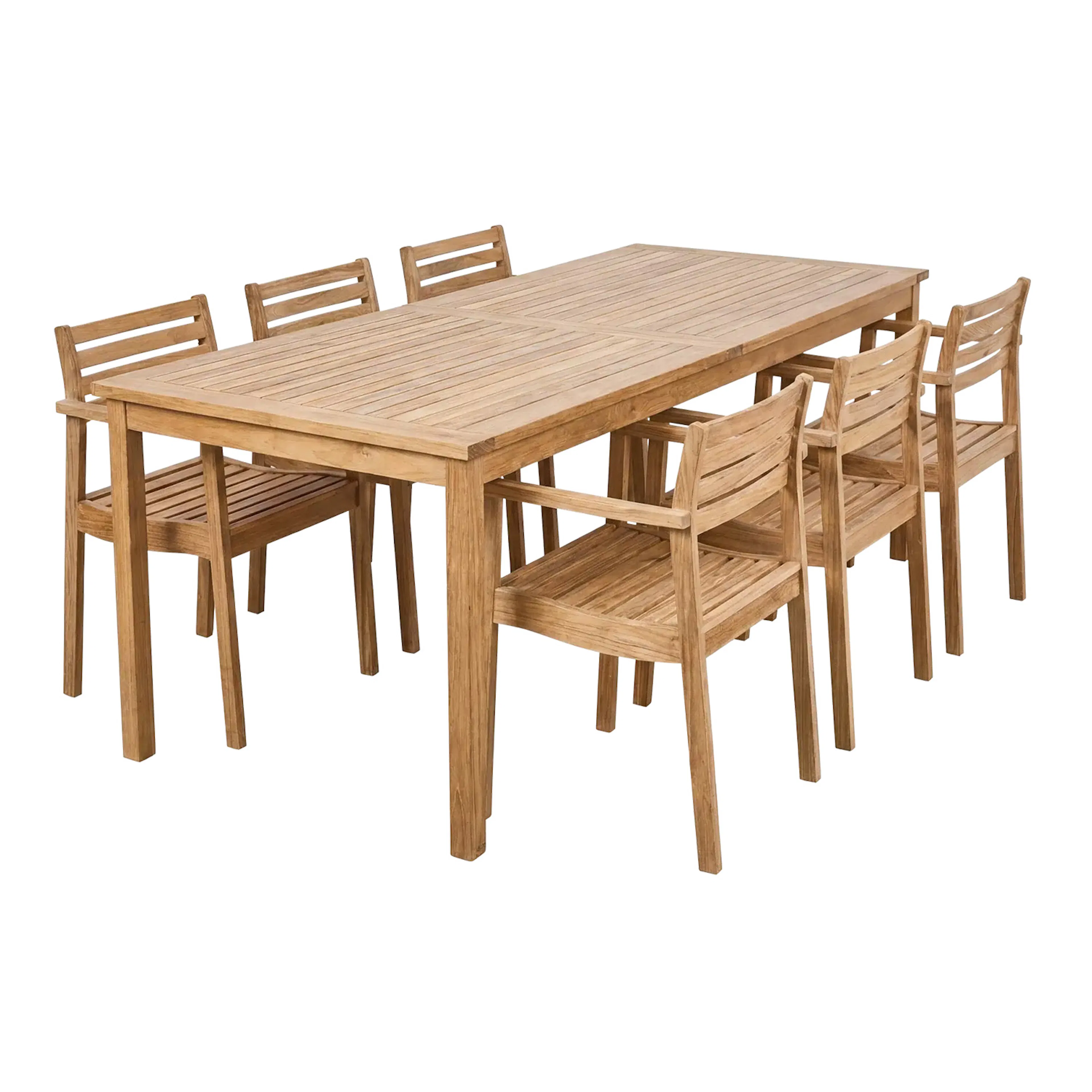 Trädgårdsgrupp Cinas Rosenholm Teak Matgrupp med 6 Stolar