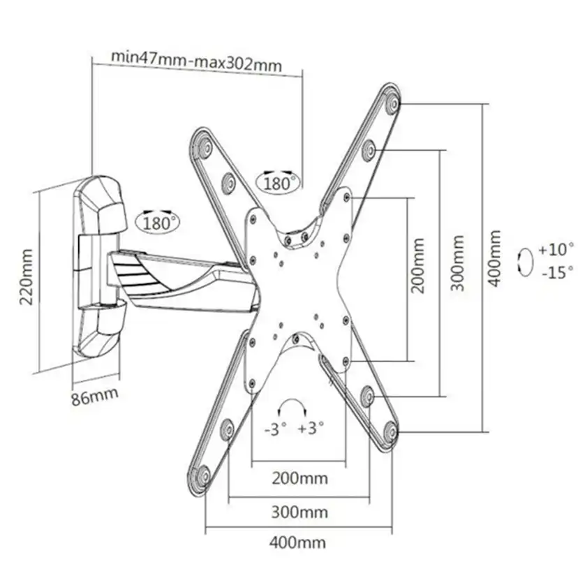 Väggfäste Mozi SFMA1