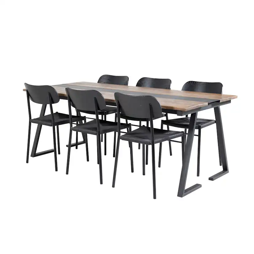 Matgrupp Venture Home Jakarta med 6st Polly Stolar