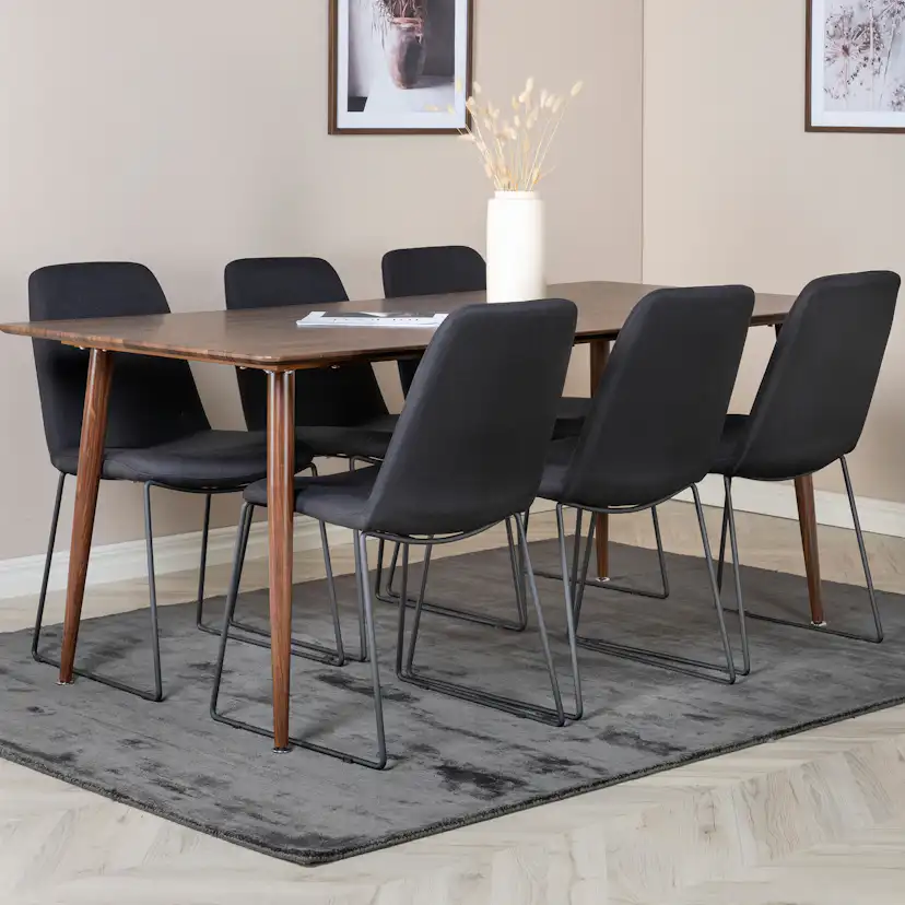 Matgrupp Venture Home Pobbie med 6 Muscot Stolar Polyestertyg