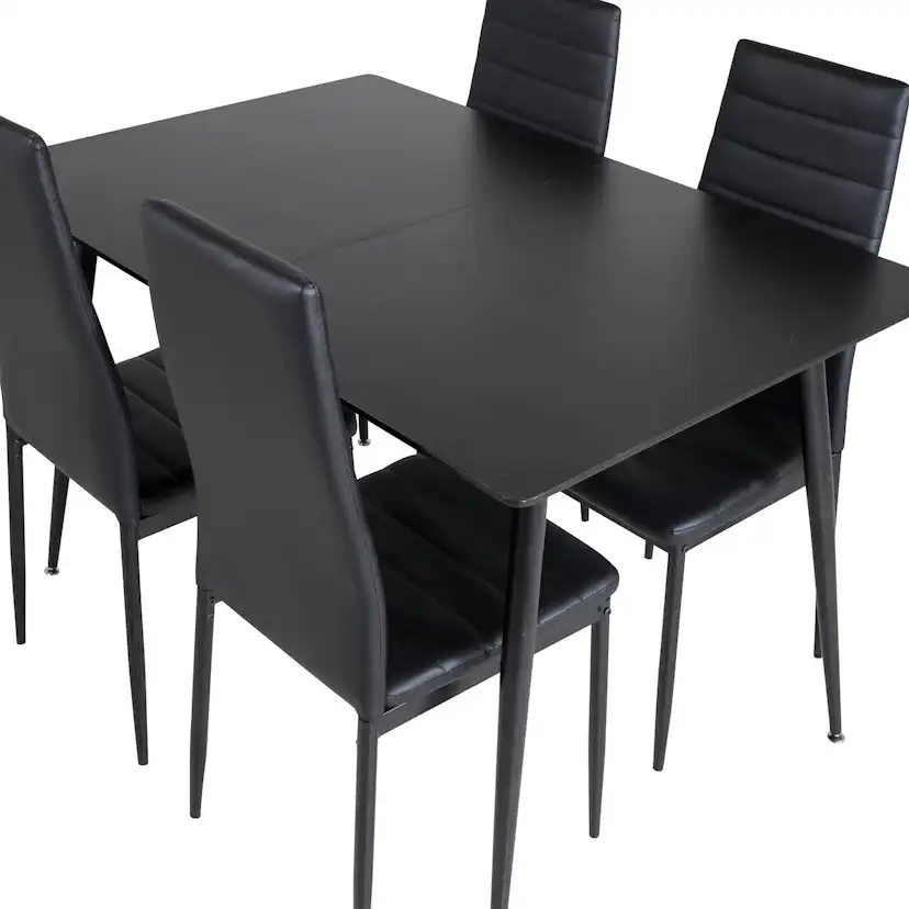 Matgrupp Venture Home Silvia med Iläggsskiva och 4 Sly Stolar