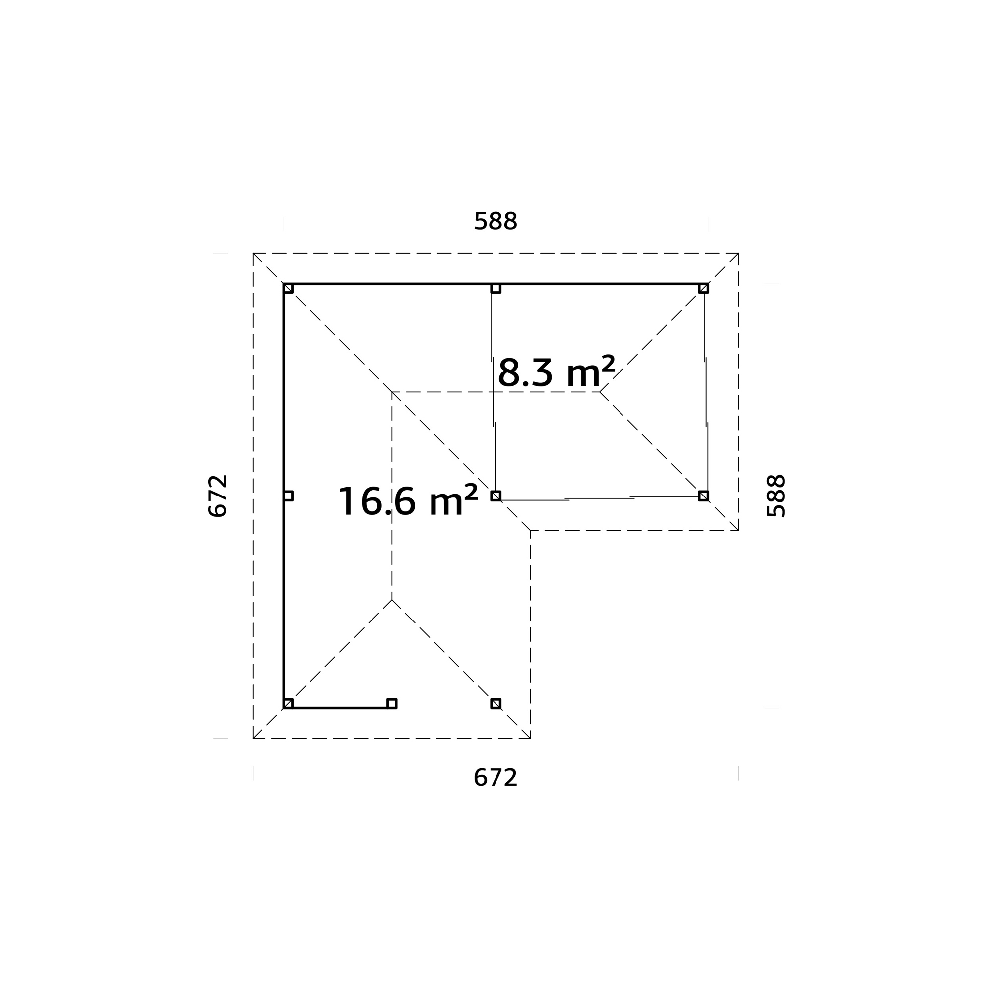 Uterum Palmako Bianca 24,9 m2 Set 210 Slide