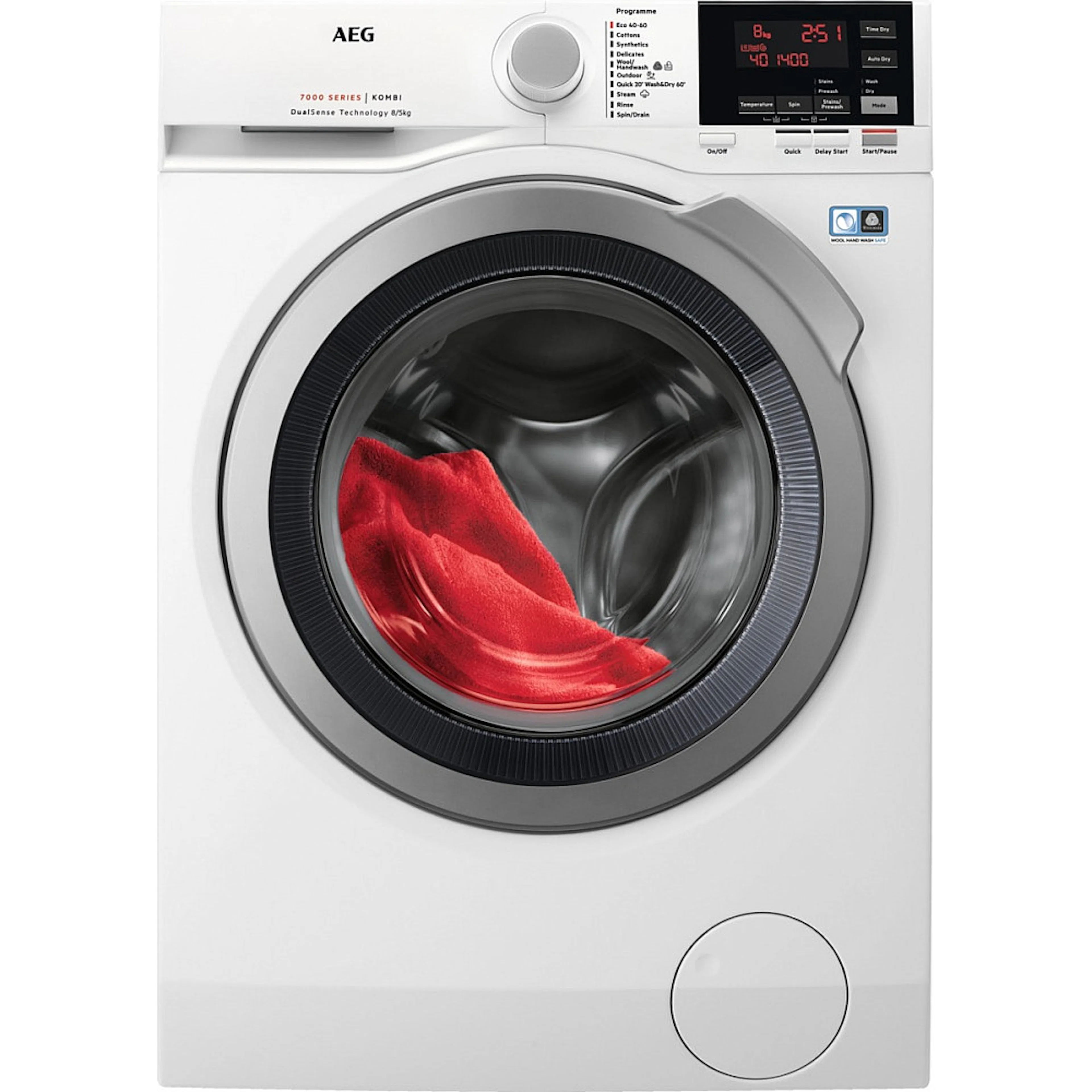 Tvättmaskin med Torktumlare AEG L7WBE866G DualSense Vit