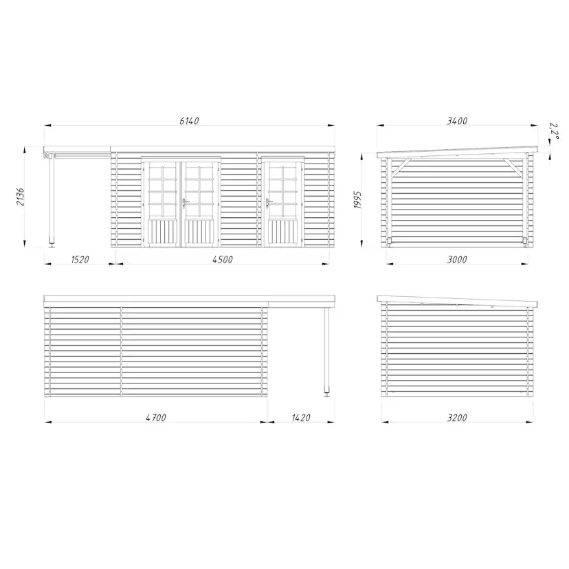 Stuga Palmako Britta 17,5 m2