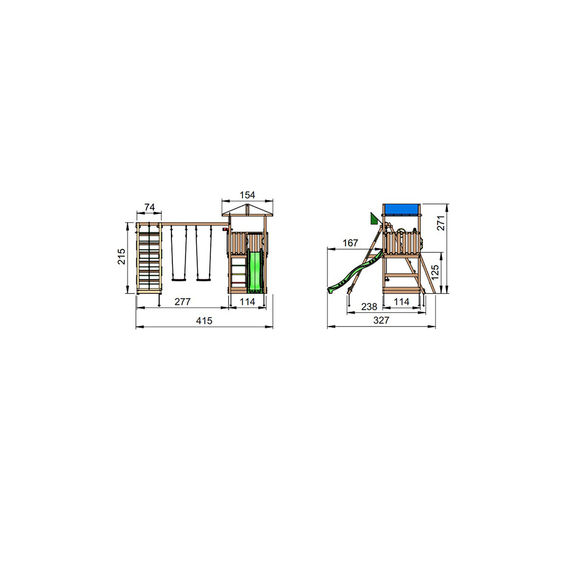 Lektorn Jungle Gym Hut Komplett Inkl Climb Modul X'tra