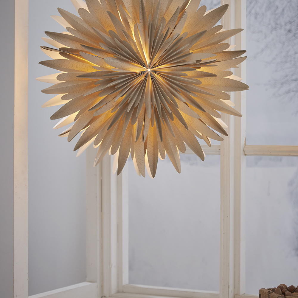 Pappersstjärna Winter Beige