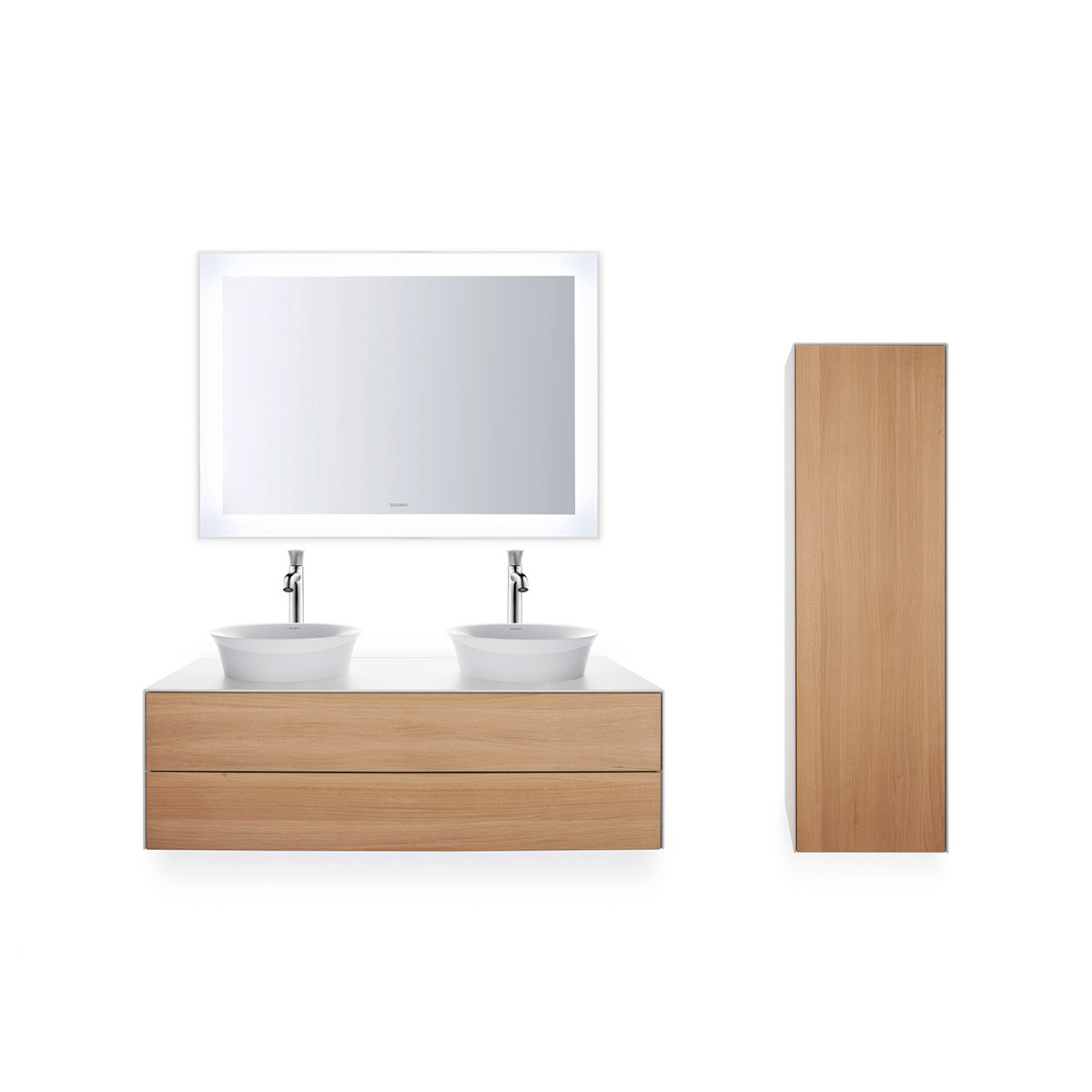 Tvättställ Duravit White Tulip för Placering på Bänkskiva Vit Högblank 430 mm