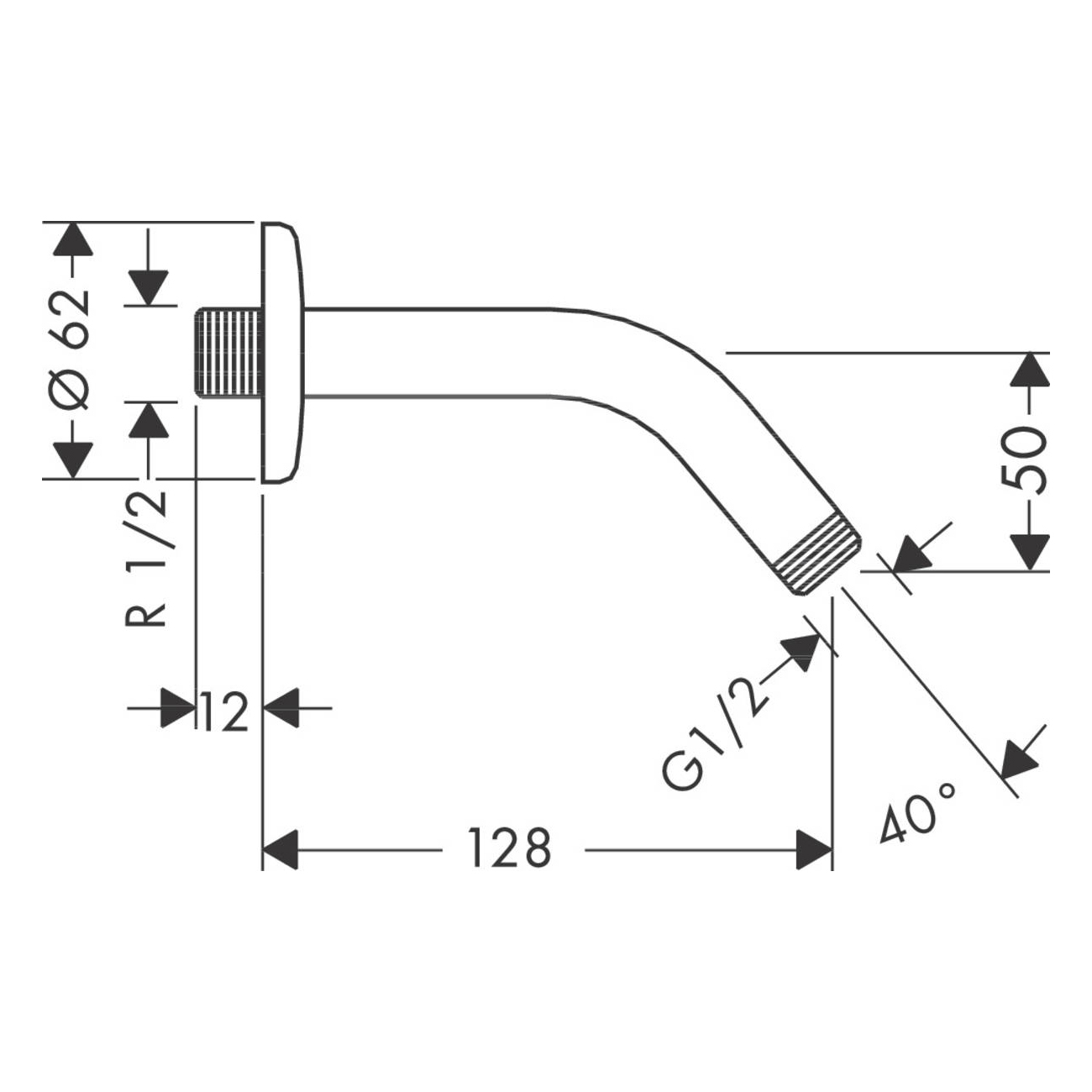 Duscharm Hansgrohe Krom