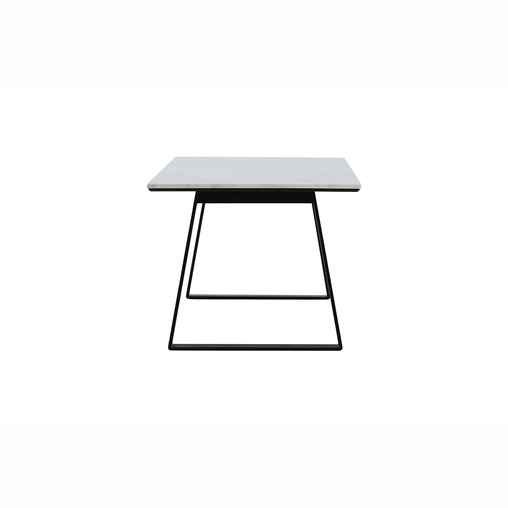 Matbord Venture Home Estelle Vit/Svart Fyrkantigt Bord i Marmor 140 cm