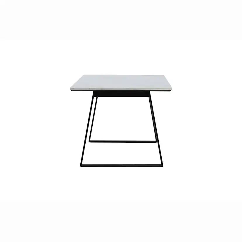 Matbord Venture Home Estelle Vit/Svart Fyrkantigt Bord i Marmor 140 cm