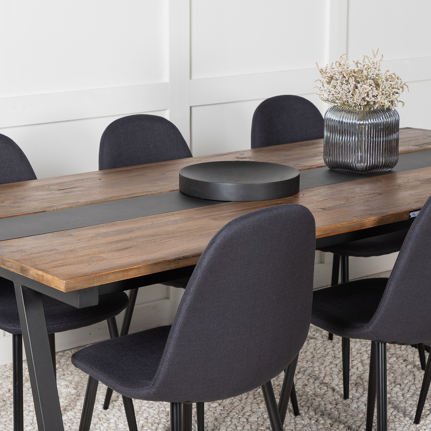 Matgrupp Venture Home Jane med 6 Pobbie Stolar Polyestertyg