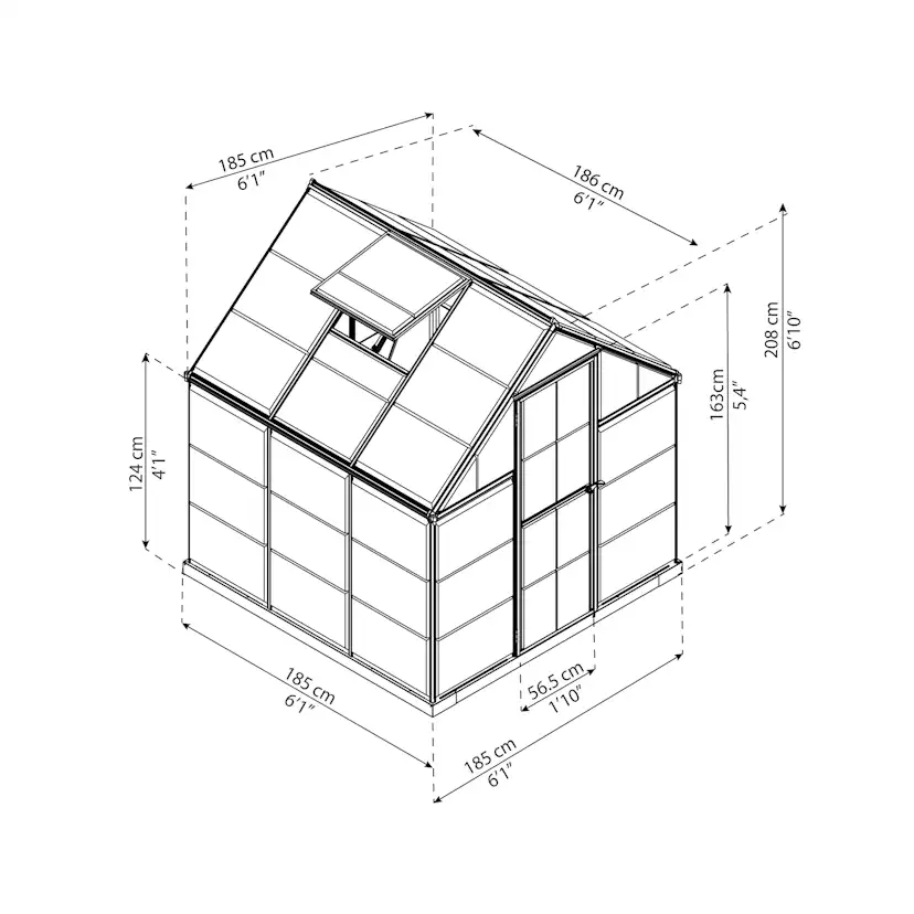 Växthus Canopia by Palram Visby 3,4 m²