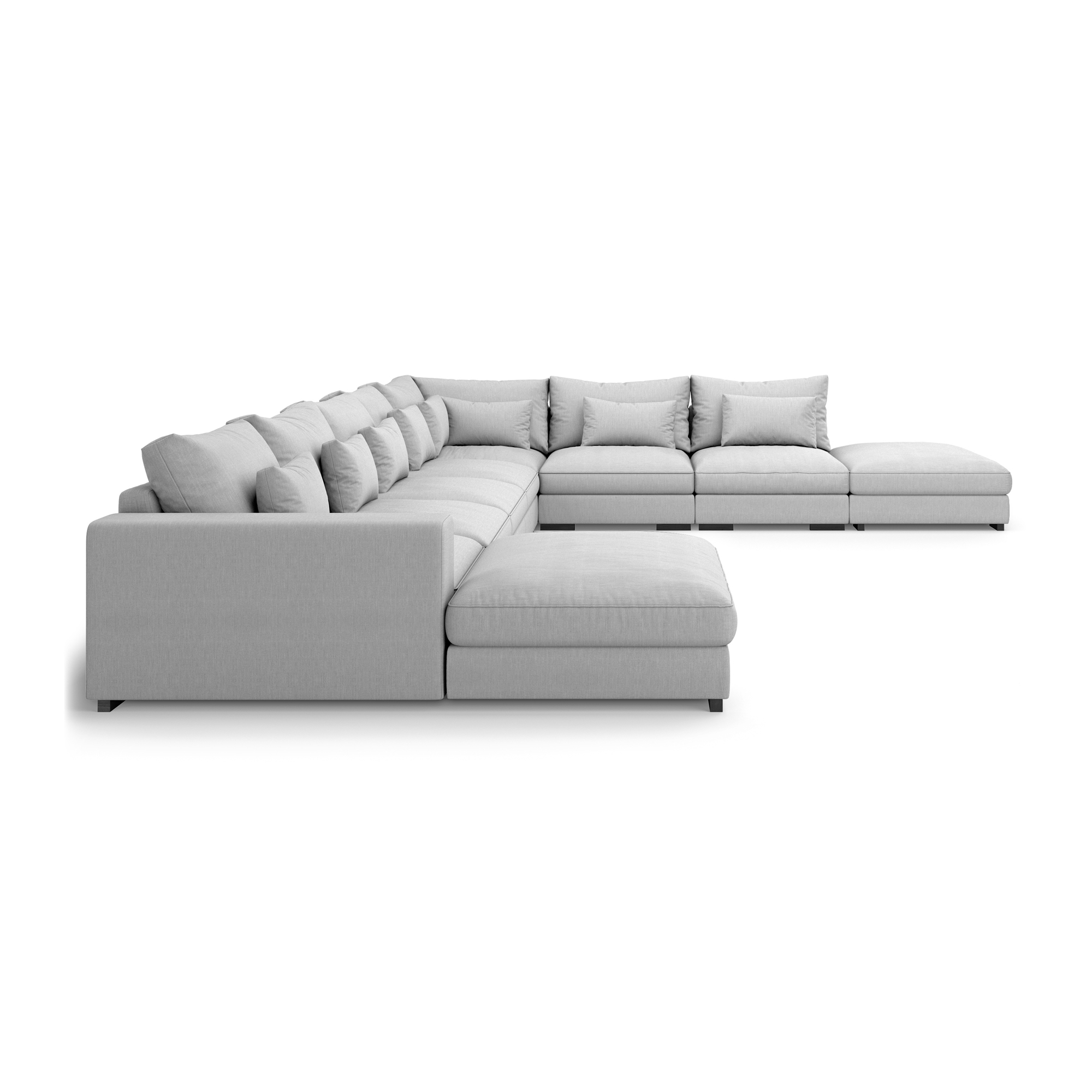 7-sitssoffa Scandinavian Choice Dubai U-formad Modulsoffa med Schäslong och Divan 527 cm
