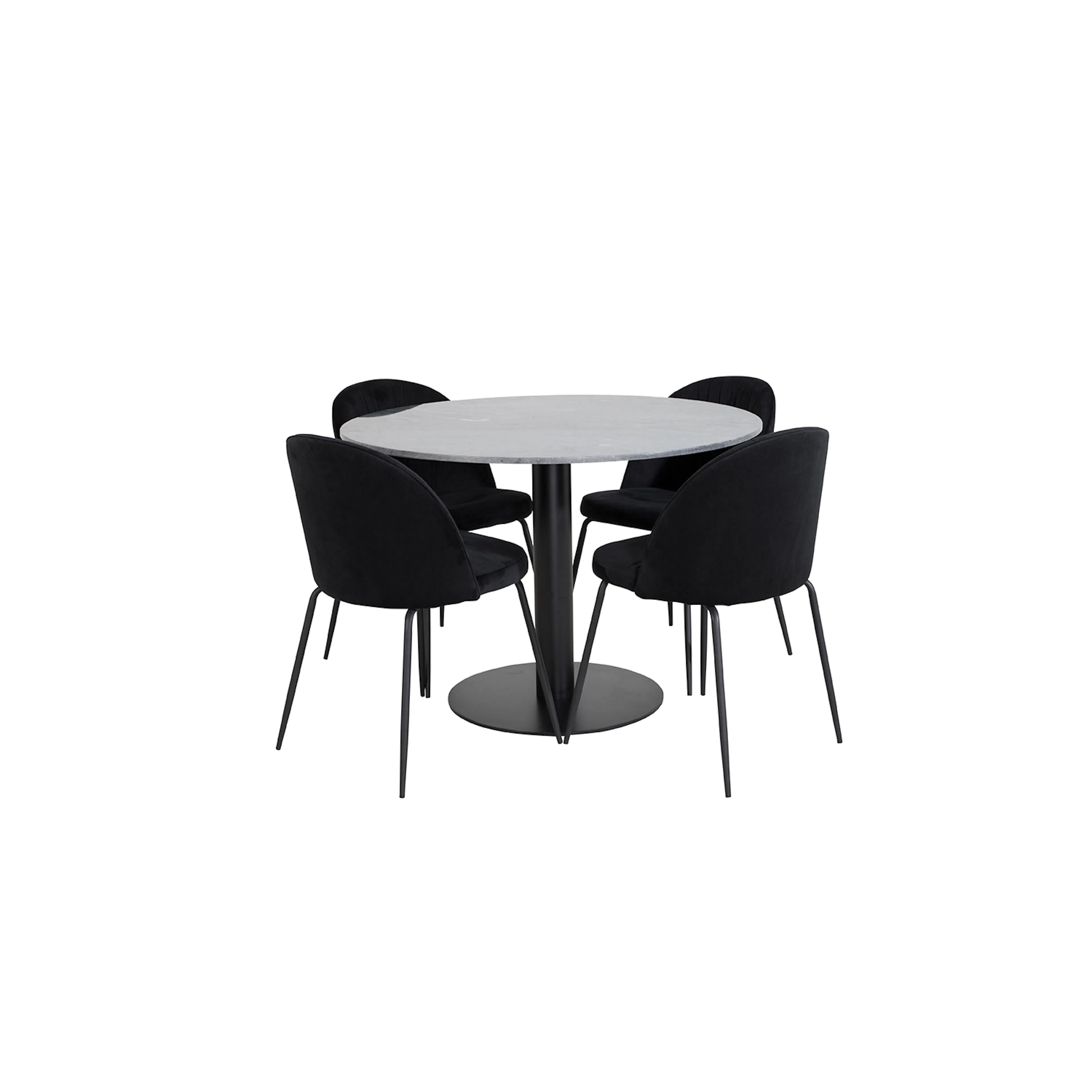 Matgrupp Venture Home Estelle med 4 Wrigley Stolar Sammet
