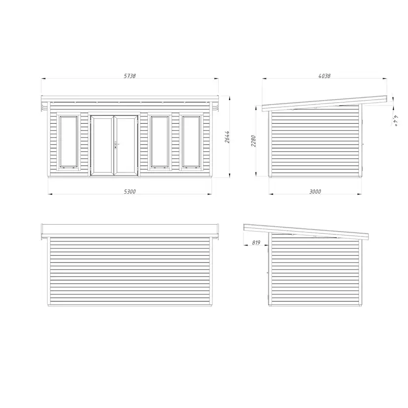 Stuga Palmako Aurelia 15,9 m² (inv. 15,2 m²)