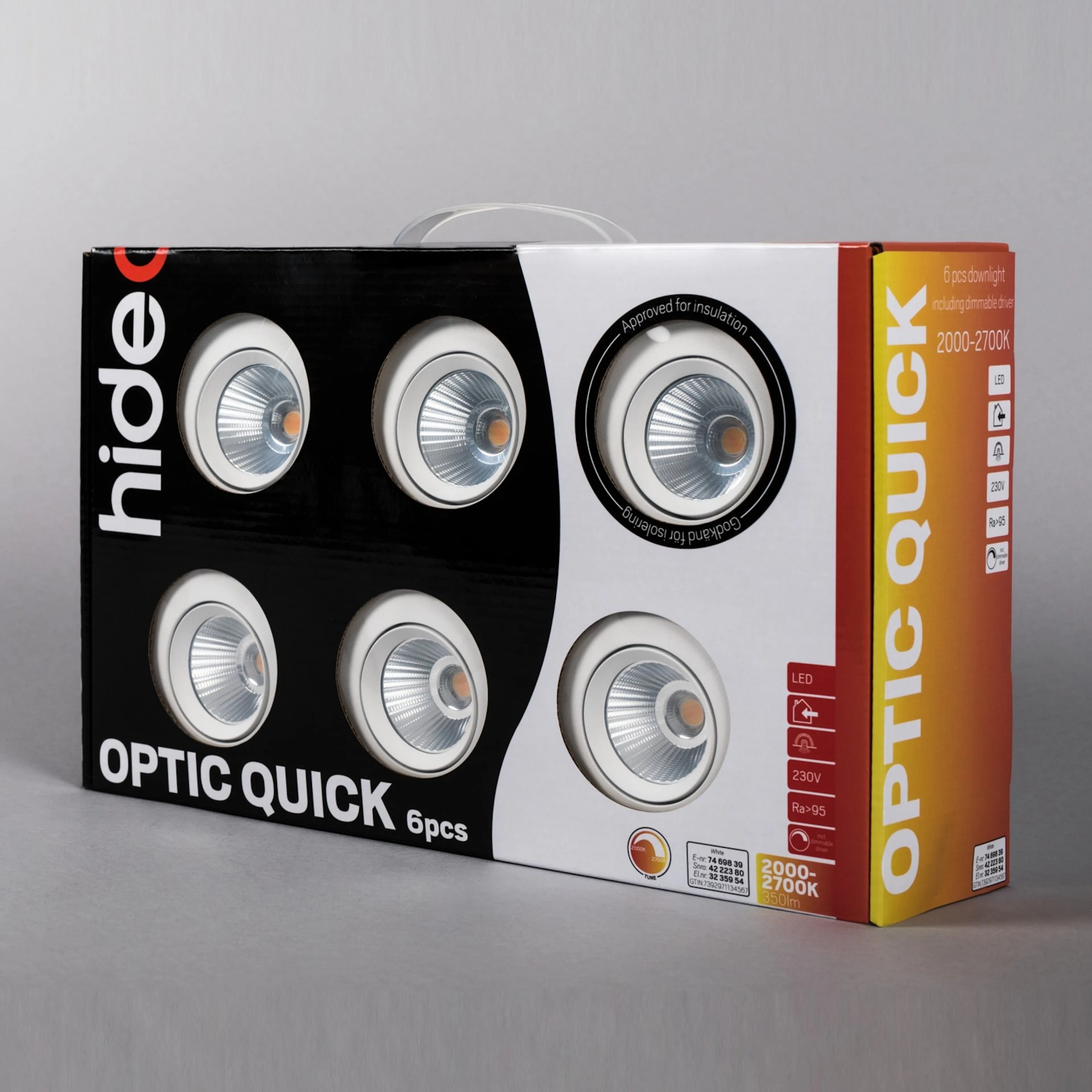 Downlight Hide-a-lite Optic Quick ISO 6-pack Vit