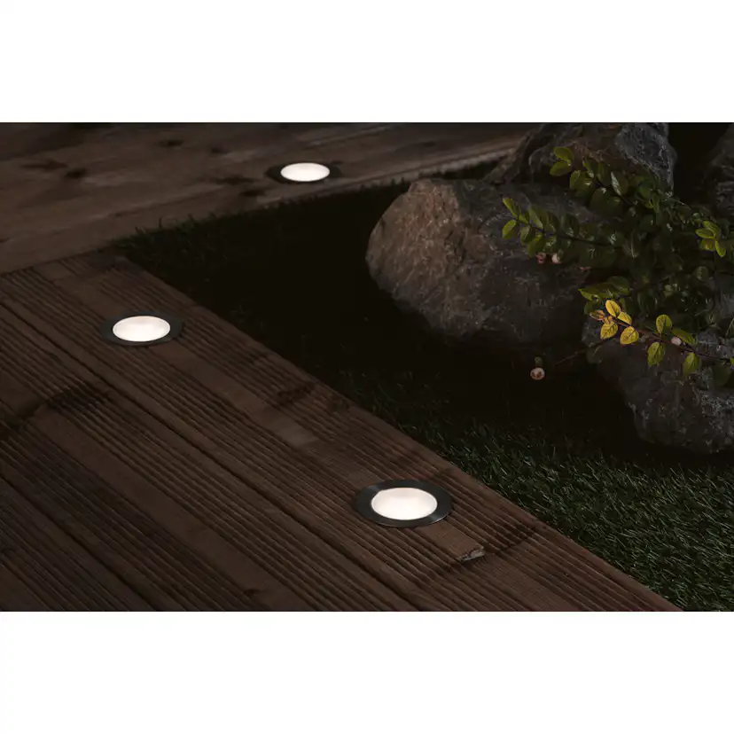 LED Infälld Markbelysning Paulmann Plug & Shine Smart Home Zigbee 3.0 Floor Profil IP67 RGBW+ 2W 3-pack