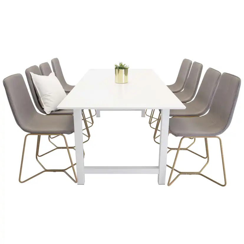 Matgrupp Venture Home Clara med 8 Xtra Stolar Polyester