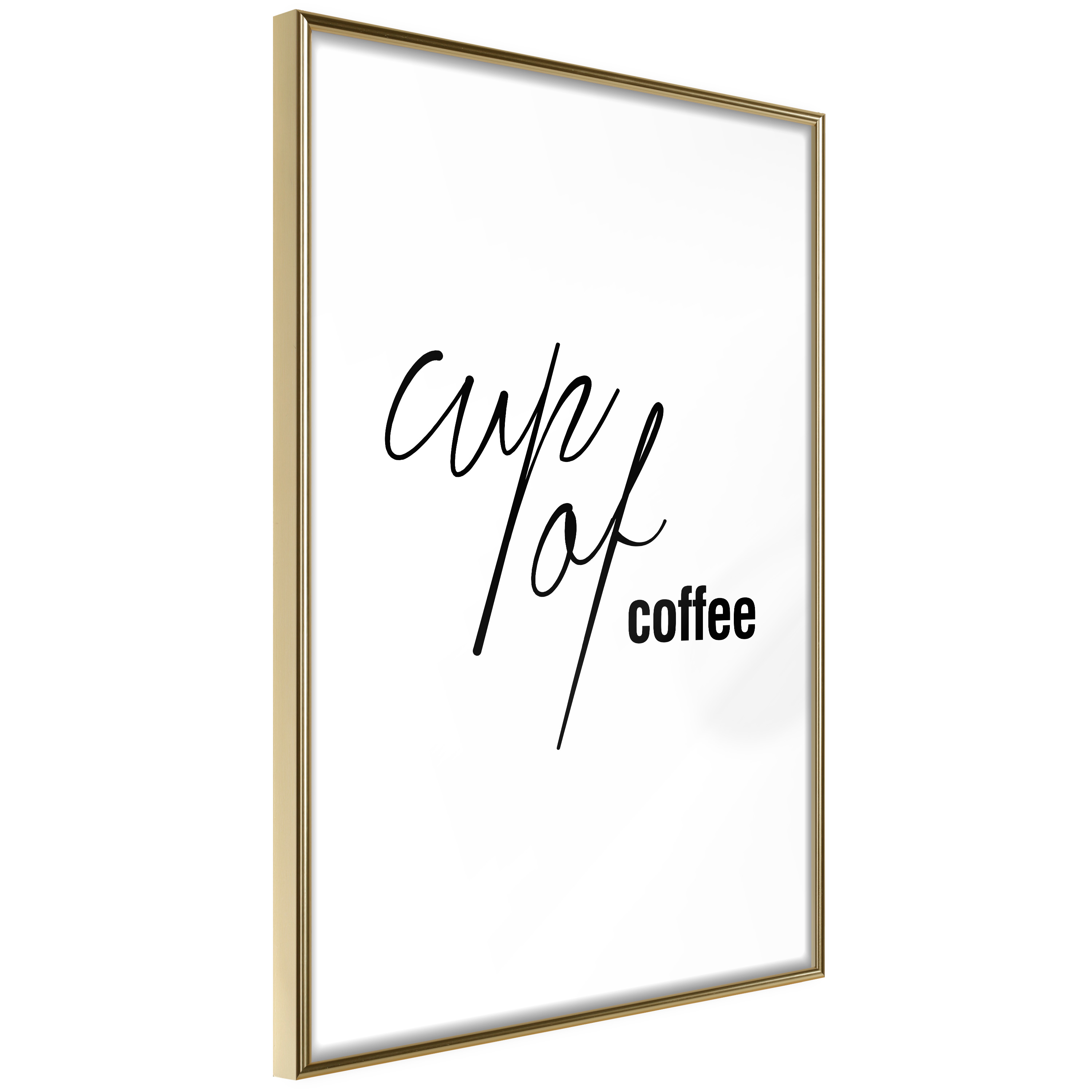 Affisch - Cup of Coffee [Poster] 30x45 Guld ram, 30x45 cm
