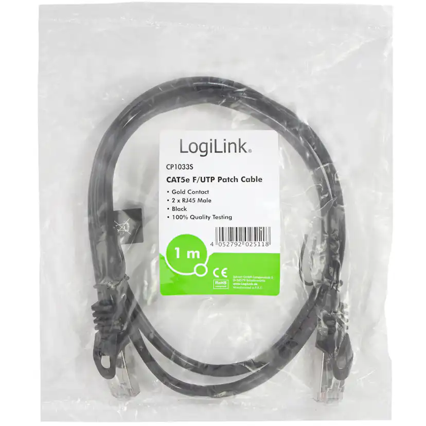 Patchkabel LogiLink Cat5e F/UTP Ecoline 1 m