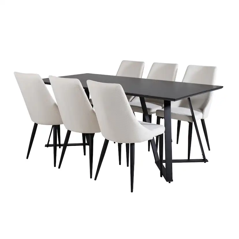 Matgrupp Venture Home Madde med 6 Laura Stolar Manchester