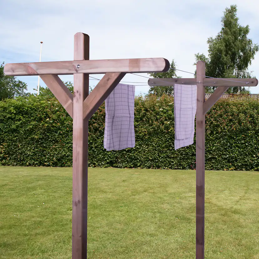 Torkställning Hortus Utomhusställning i Tryckimpregnerat Trä med 20m Tråd