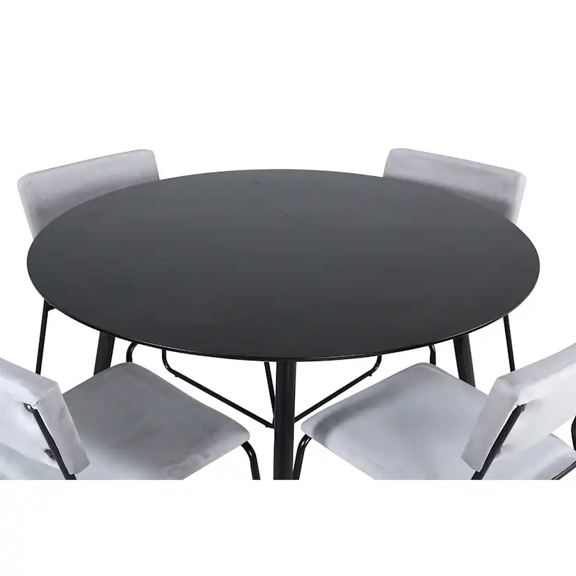 Matgrupp Venture Home Silvia med 4 Kungshamn Stolar Sammet