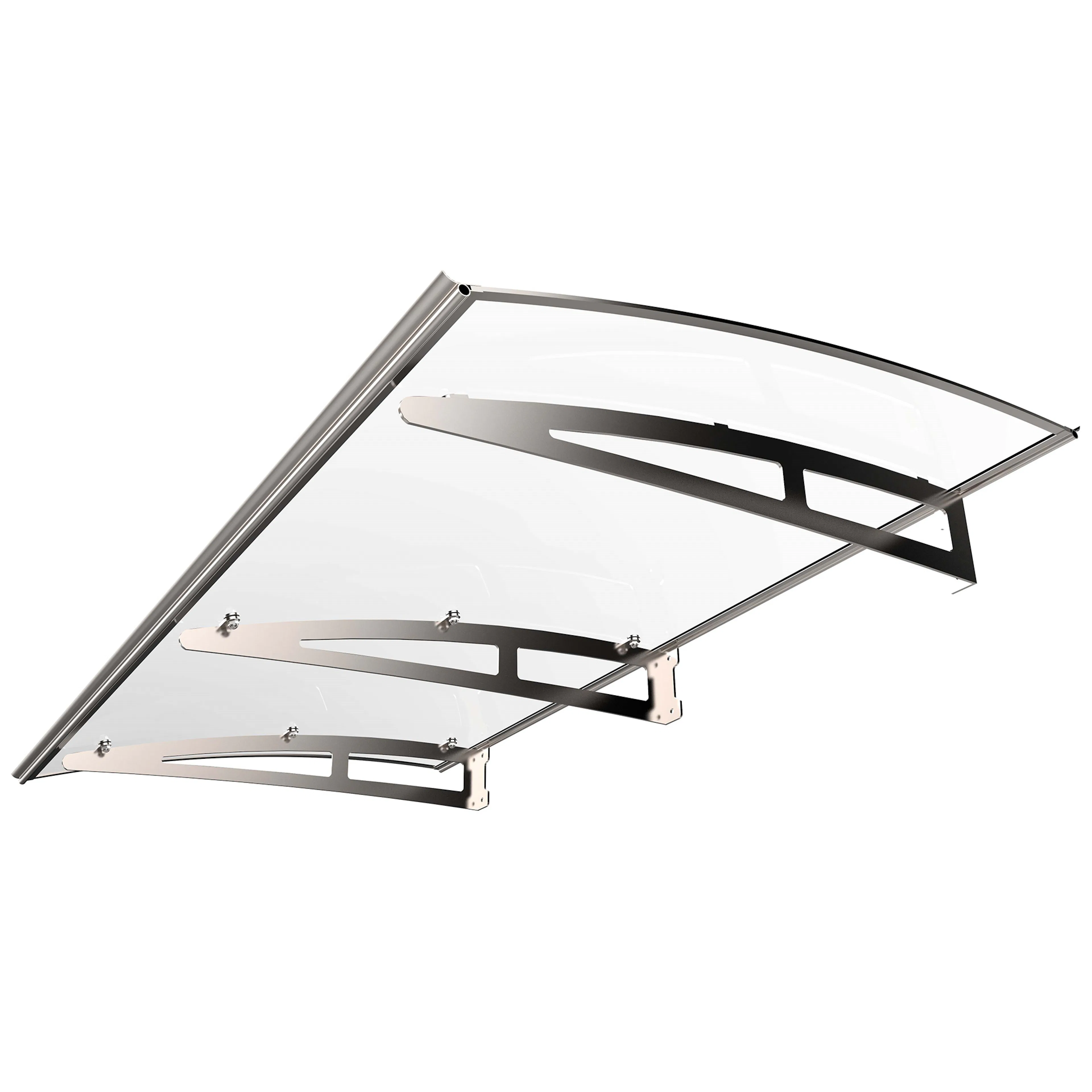 Entrétak silver/klarglas 1800x1000mm Bredd: 180 cm