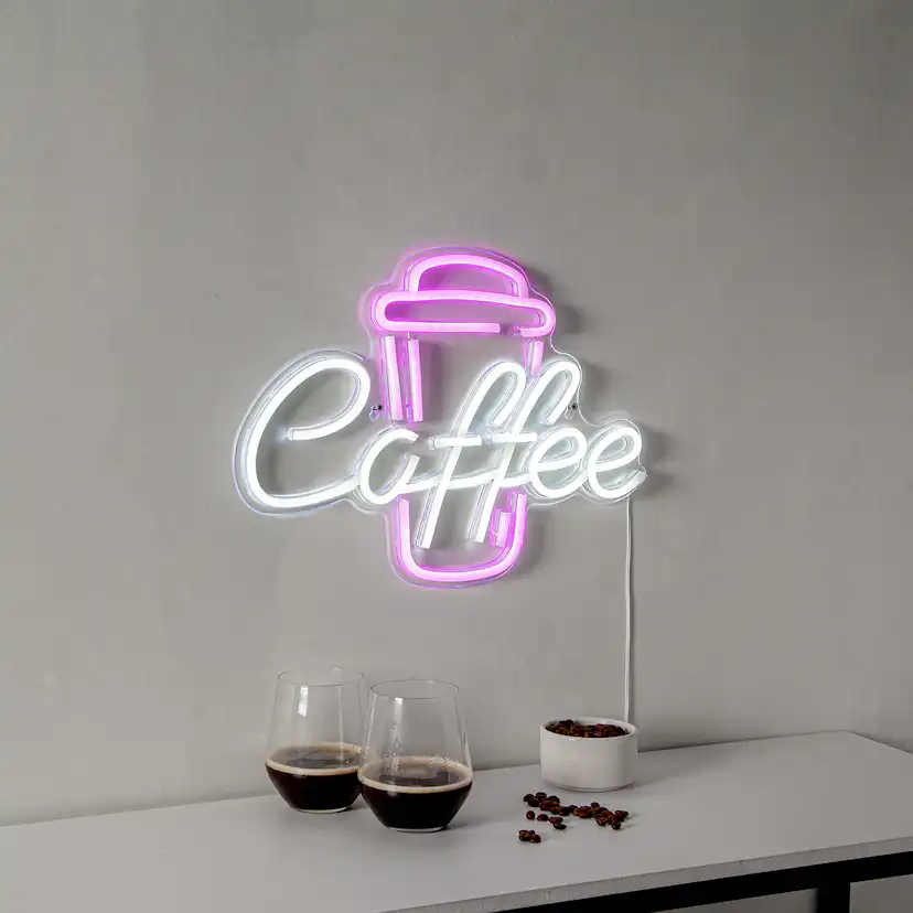 Väggdekoration Star Trading Plexy Coffee LED
