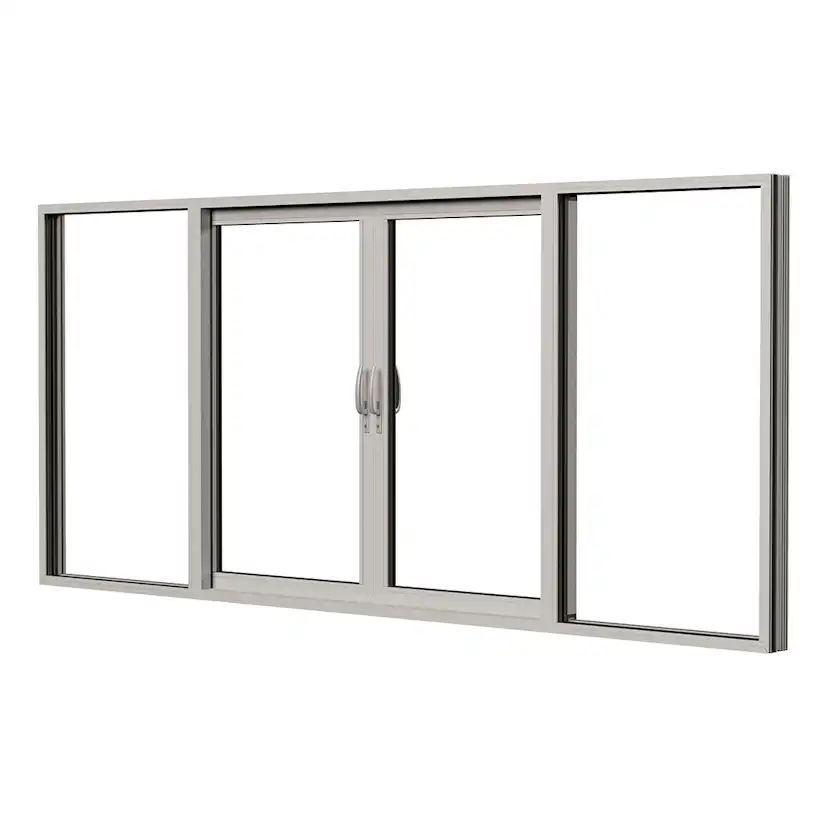 Parskjutdörr NorDan HelAlu Aluminium 4-Delad Enkelspår