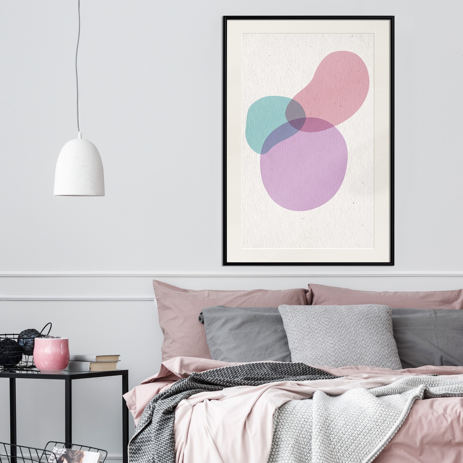 Affisch - Mixture Of Colours [Poster] 30x45 Svart ram med passepartout, 30x45 cm